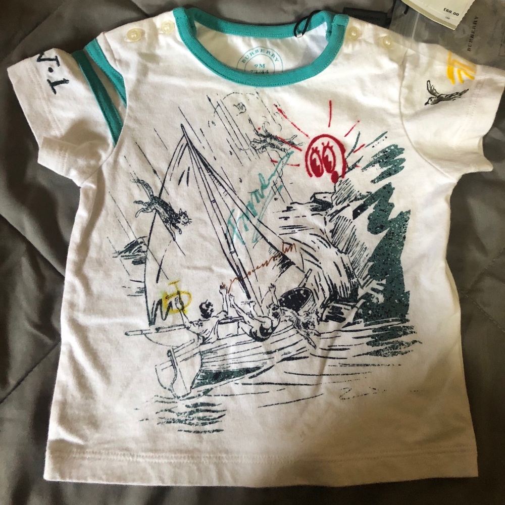 Burberry Infant White Sailing Top 9 months